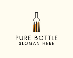 Bottle - Food Fork Drink Bottle logo design