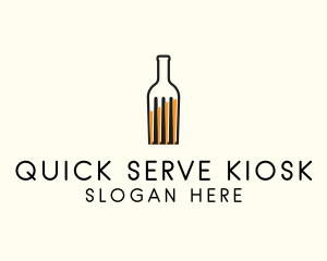 Food Fork Drink Bottle logo design