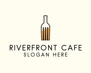 Food Fork Drink Bottle logo design