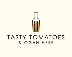 Food Fork Drink Bottle logo design