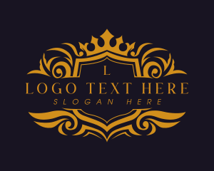 Stylish - Regal Crown Crest logo design