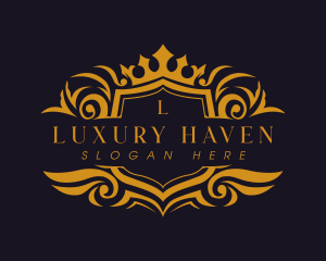 Opulent - Regal Crown Crest logo design