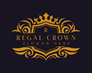 Regal Crown Crest logo design