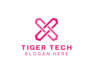 Tech Digital Letter X logo design