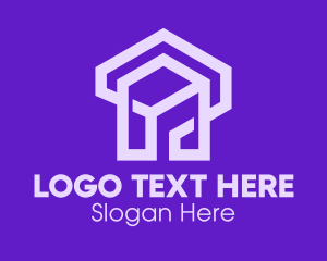 Village - Purple Real Estate logo design