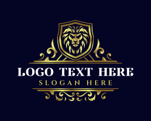 Luxury - Lion Shield Aristocrat logo design