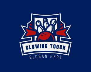 Bowling Ball Pin Strike logo design