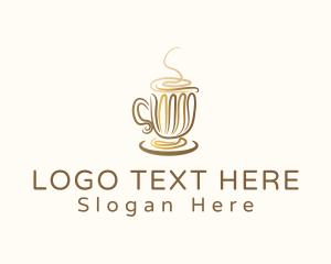 Blue Cup - Coffee Cup Cafe logo design