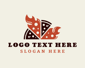 Flame - Flame Pizza Snack logo design