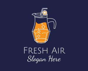 Orange Juice Pitcher logo design