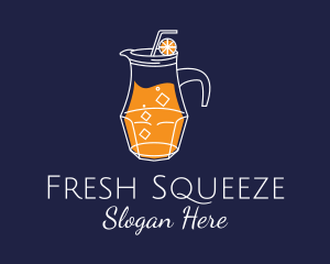 Juicing - Orange Juice Pitcher logo design