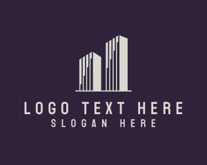 Skyline - High Rise Tower Property logo design