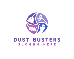 Duster - Sanitation Cleaning Tools logo design