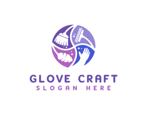 Gloves - Sanitation Cleaning Tools logo design