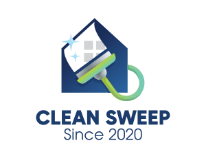 Sweep - House Clean Paint Brush logo design