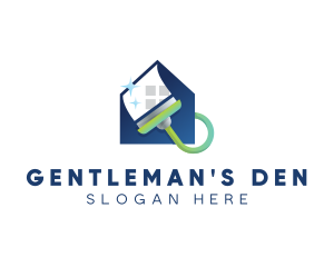 Home Clean Paint Brush logo design