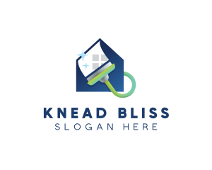 Home Clean Paint Brush logo design