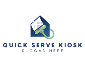 Home Clean Paint Brush logo design