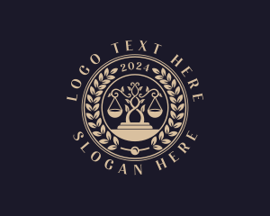 Vines - Legal Scale Notary logo design