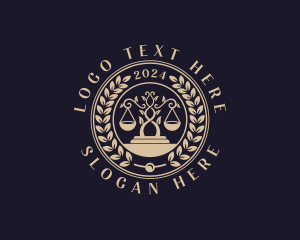 Scales Of Justice - Legal Scale Notary logo design