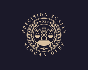 Legal Scale Notary logo design