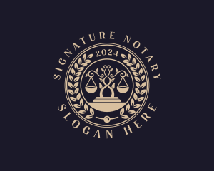 Notary - Legal Scale Notary logo design