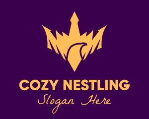 Nestling - Golden Bird Crown logo design