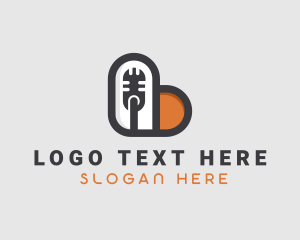 Vlog - Music Studio Mic logo design
