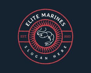 Marine Shrimp Restaurant logo design