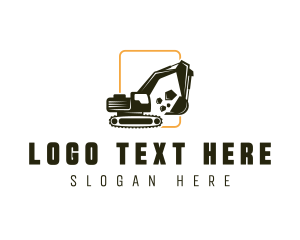 Heavy Equipment - Heavy Equipment Mining Excavator logo design