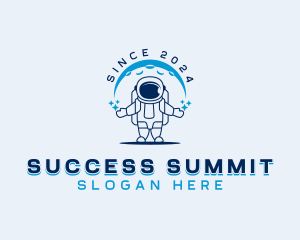 Astronaut Leader Success logo design