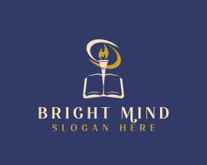 Study - Book Torch Library logo design