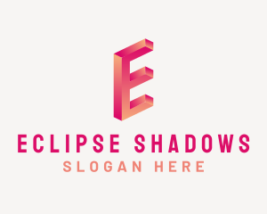 3D Gradient Letter E logo design