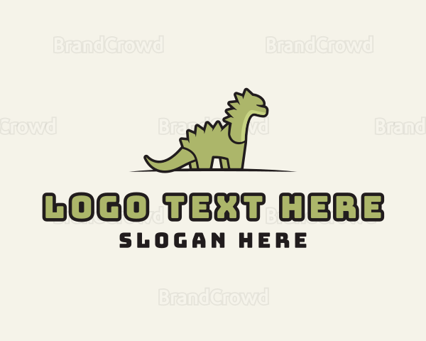 Cartoon Dinosaur Reptile Logo