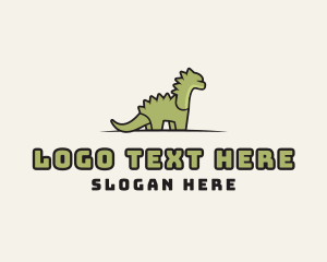 Fossil - Cartoon Dinosaur Reptile logo design