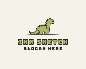 Cartoon Dinosaur Reptile logo design