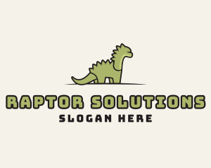 Raptor - Cartoon Dinosaur Reptile logo design
