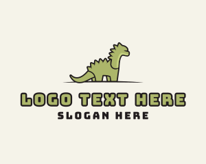 Prehistoric - Cartoon Dinosaur Reptile logo design