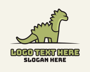 Prehistoric - Green Cartoon Dinosaur logo design