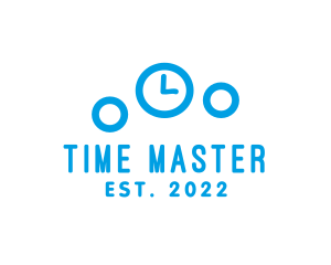 Chronometer - Blue Bubbles Clock logo design