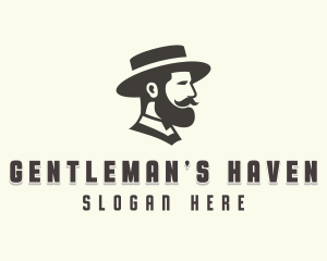 Gentleman Barbershop Stylist logo design