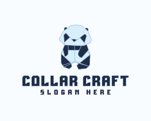 Geometric Panda Origami  logo design