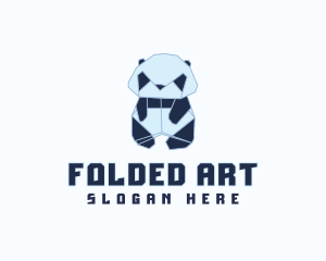 Geometric Panda Origami  logo design