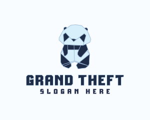 Bear - Geometric Panda Origami logo design