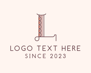 Photographer - Ornate Retro Buttons Letter L logo design
