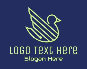 Gadget - Green Circuit Goose Tech logo design