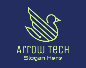 Green Circuit Goose Tech logo design