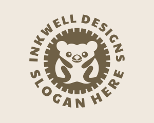 Brown Wild Hedgehog  Logo