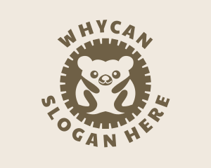 Brown Wild Hedgehog  Logo