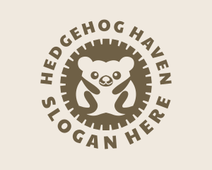 Hedgehog - Brown Wild Hedgehog logo design